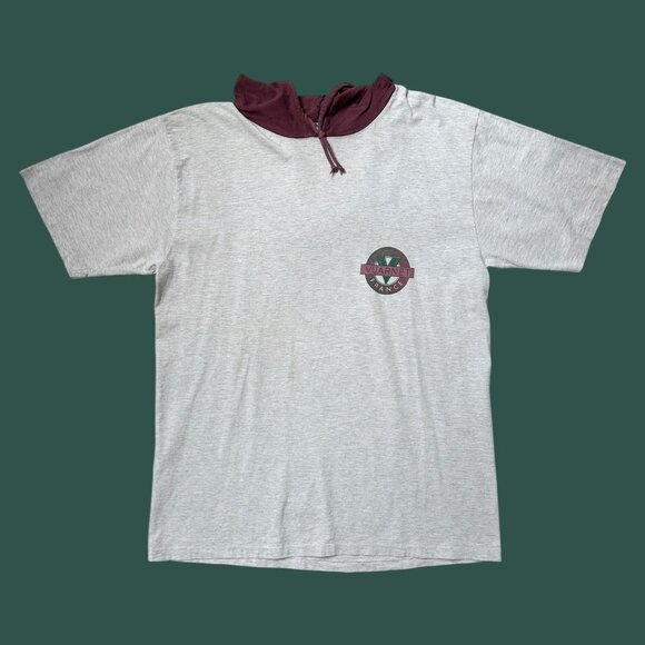 90s vintage Vuarnet hooded t-shirt single stitch hoodie retro french sportswear. - Picture 5 of 7